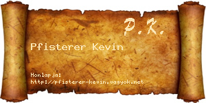 Pfisterer Kevin névjegykártya