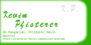 kevin pfisterer business card